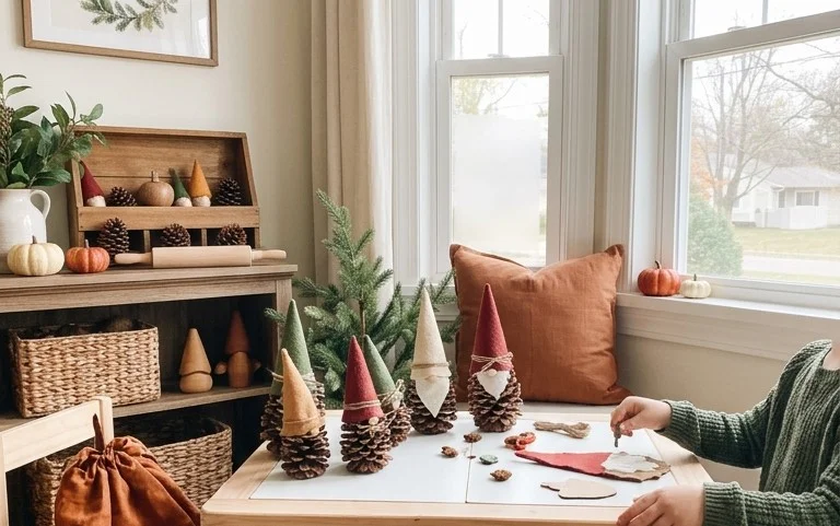 Pine Cone Gnome Kids Craft Ideas the Whole Family Will Love - Jusifying Fun | Gymnastics | Toys | backyard play |